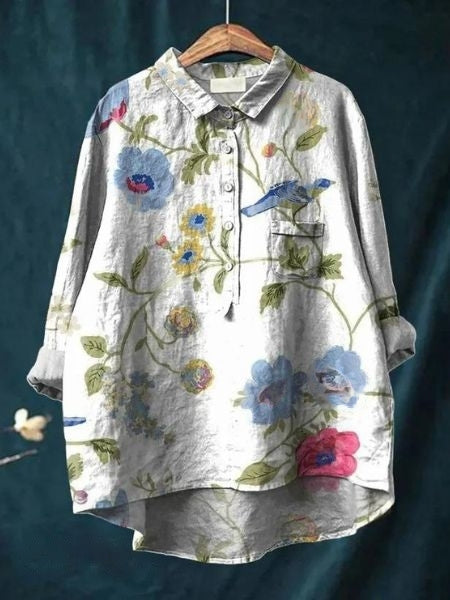 Hana | Květovaná halenka ve francouzském vintage stylu