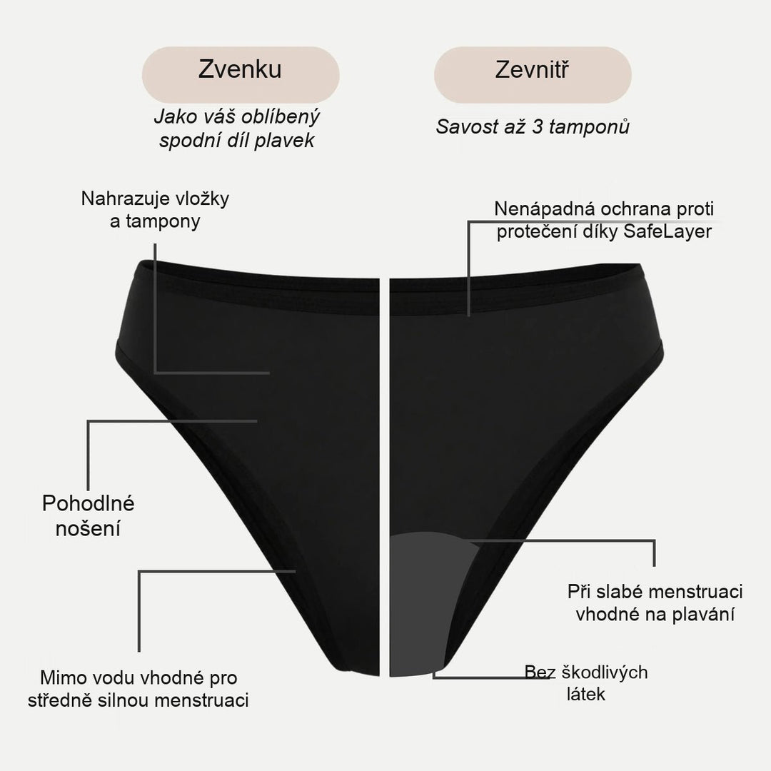 Běla – menstruační spodní díl plavek