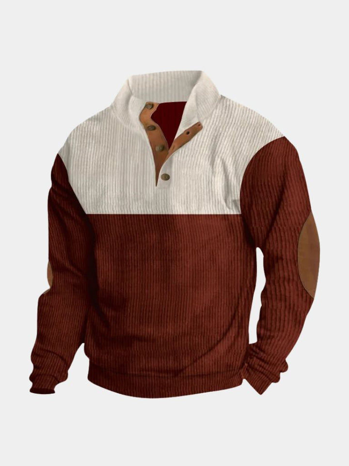 Patrik | Hřejivý pánský retro manšestrový svetr