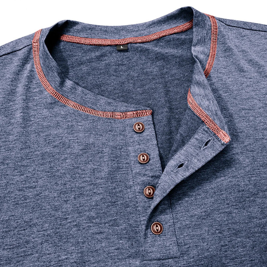 Petr | Stylové tričko s výstřihem Henley