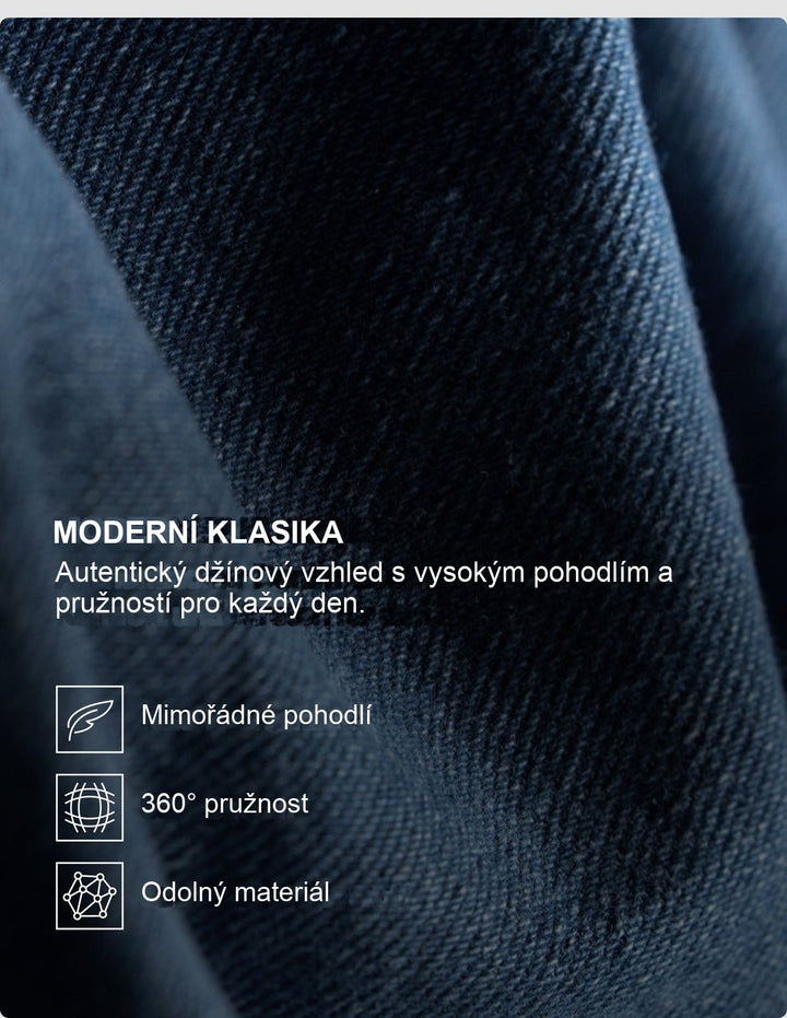 Jiří – pánské pružné džíny – Jasně modrá – fotografie 4