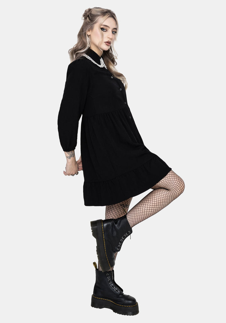 Justýna – černé mini šaty – fotografie 5