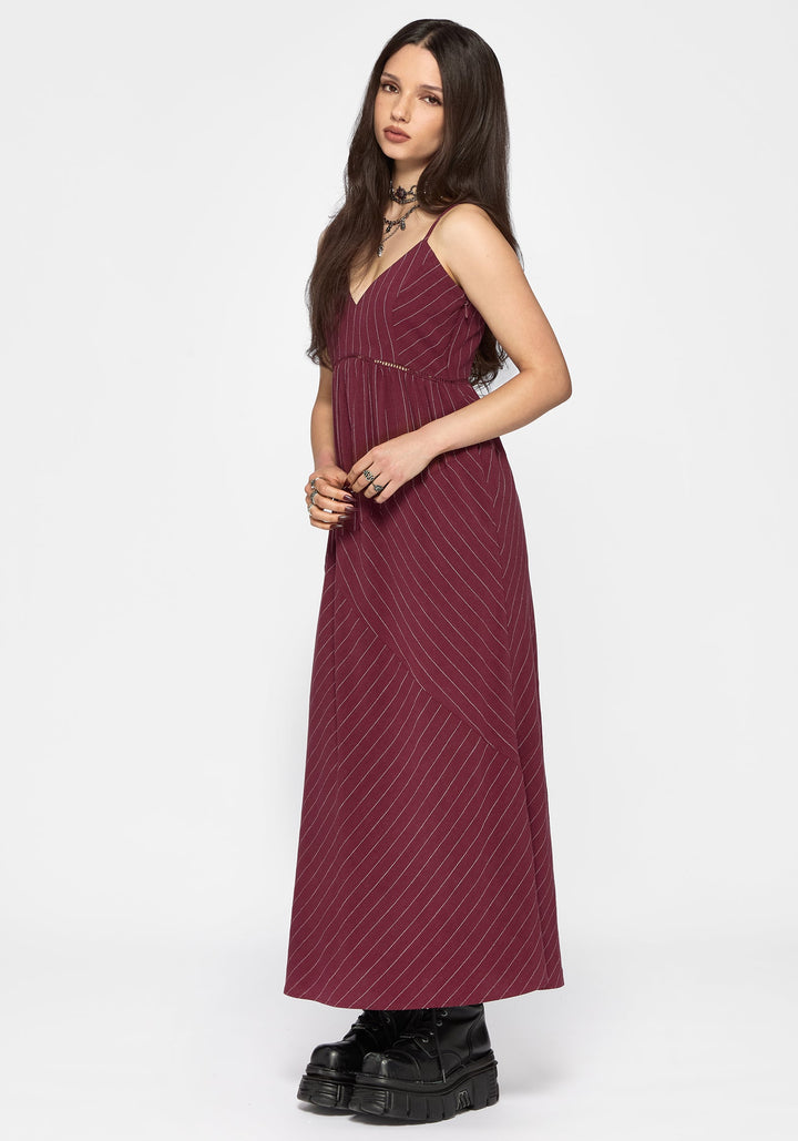 Marcela – vínové šaty v délce mezi midi a maxi – fotografie 4
