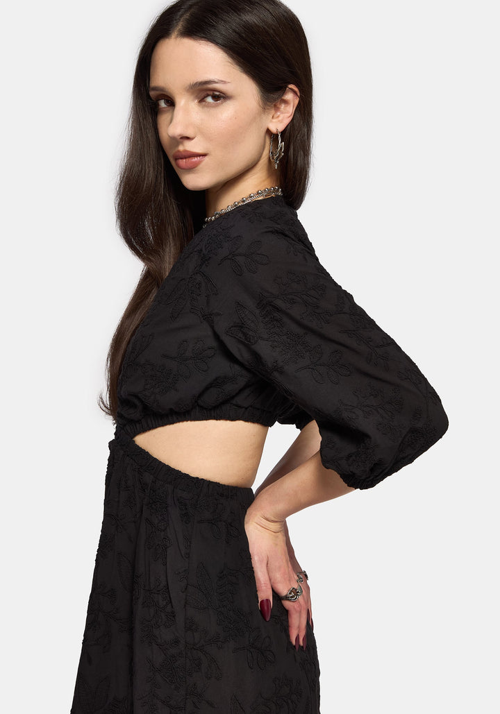 Milena – černé maxi šaty – fotografie 4