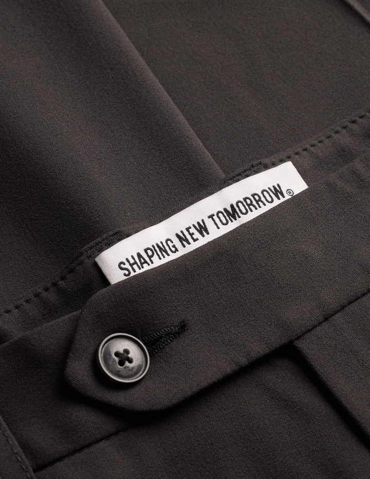 Kristián – pánské pružné společenské kalhoty – Tmavě stínová – fotografie 8