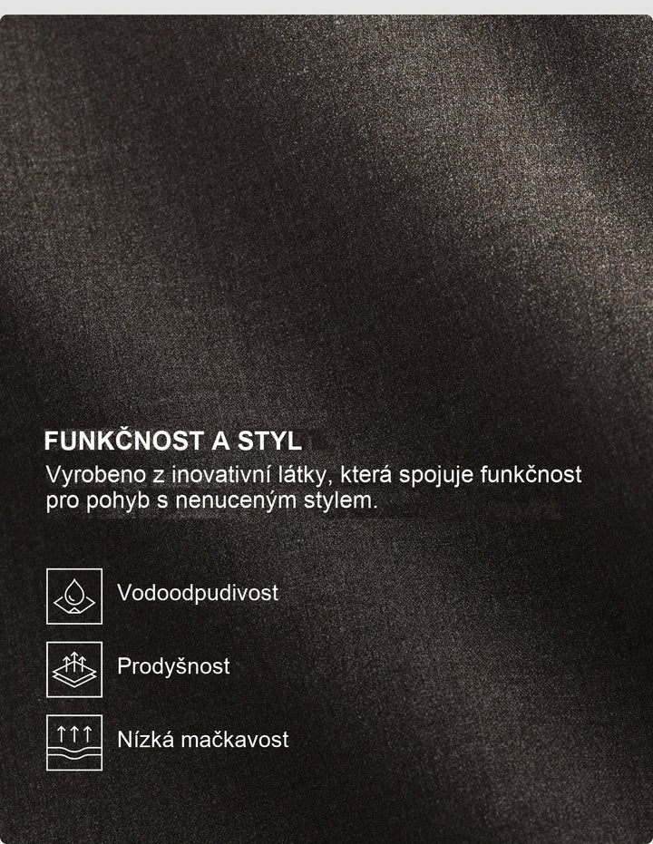 Arnošt – pánské lehké kalhoty – Černá – fotografie 4
