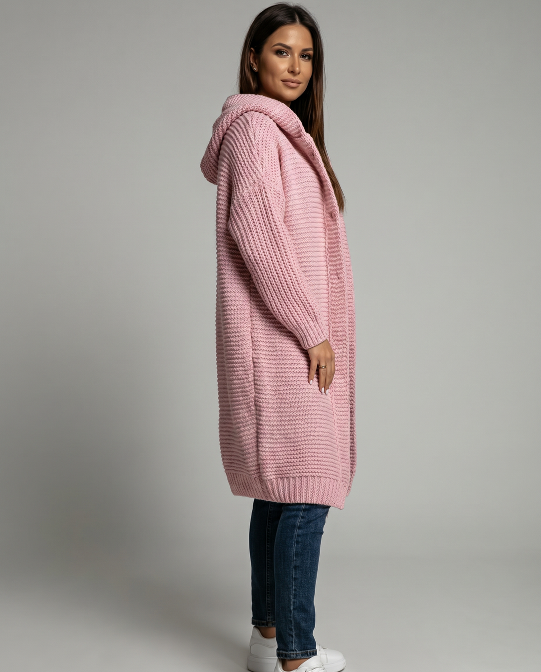 Beáta | Dámský oversize kardigan s kapucí