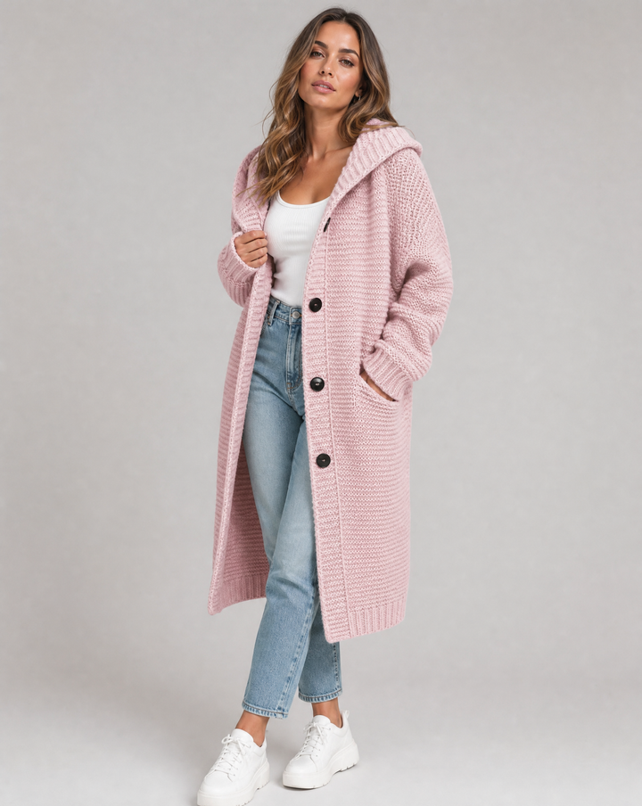 Beáta | Dámský oversize kardigan s kapucí