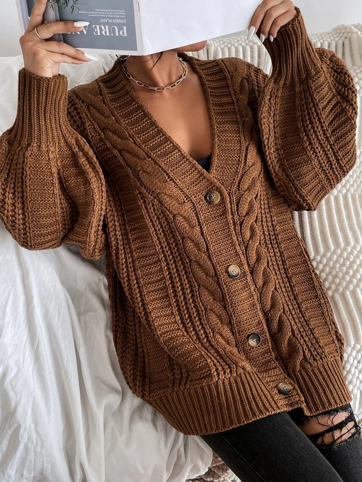 Zdeňka | Oversize kardigan s copánkovým vzorem