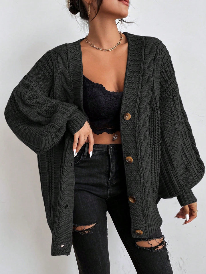 Zdeňka | Oversize kardigan s copánkovým vzorem