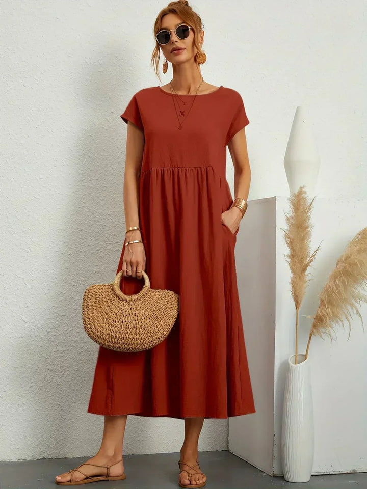 Ilona | Splývavé midi šaty s nadčasovou elegancí