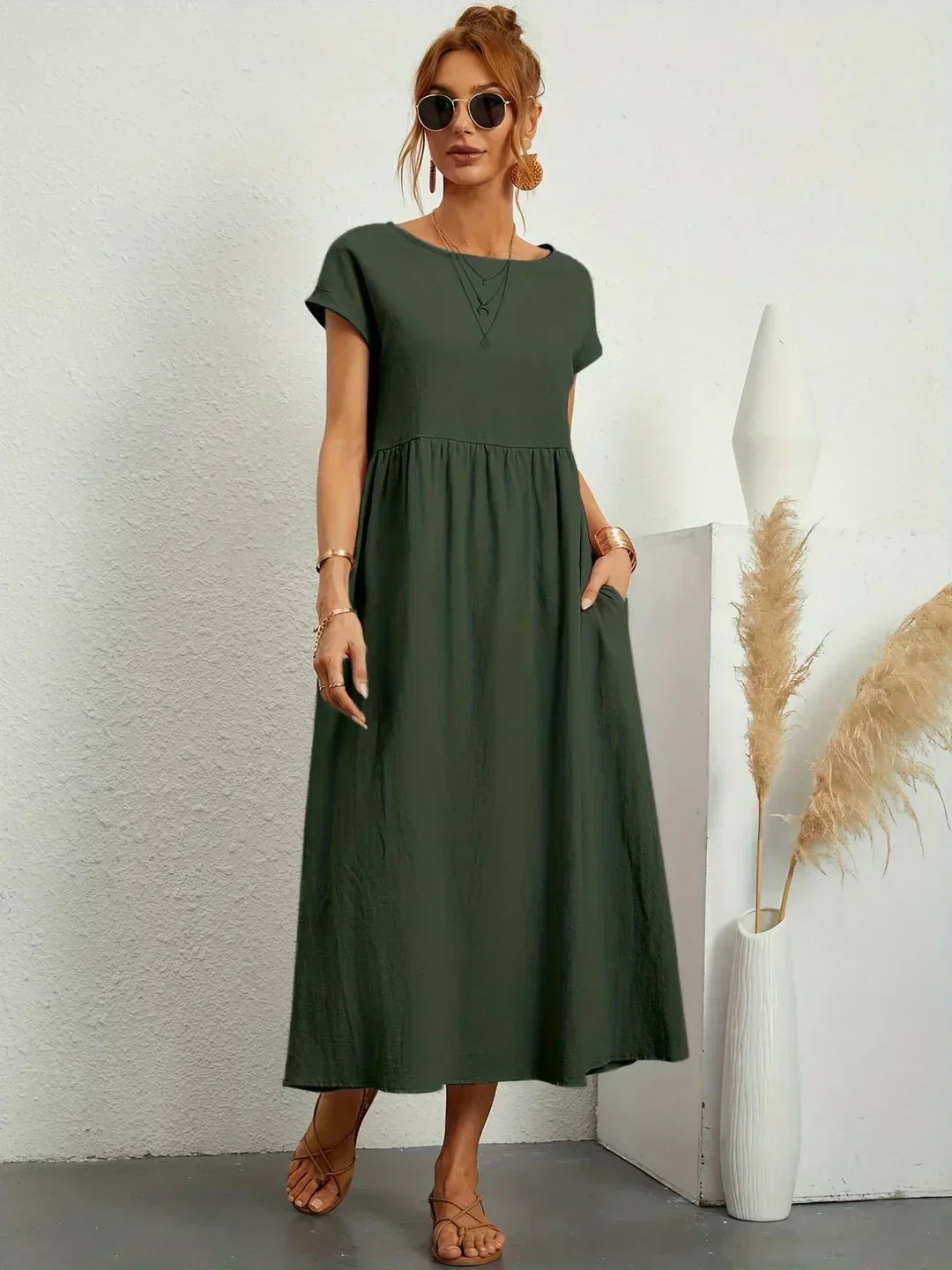 Ilona | Splývavé midi šaty s nadčasovou elegancí