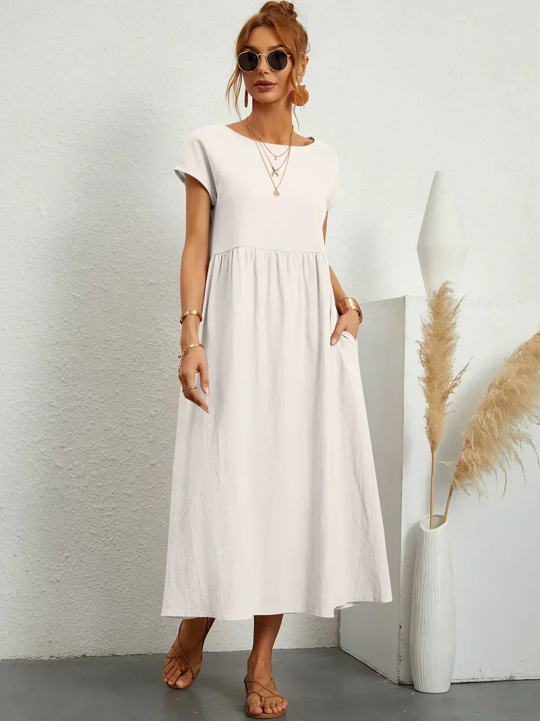 Ilona | Splývavé midi šaty s nadčasovou elegancí