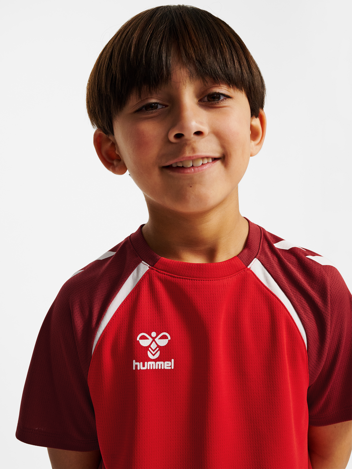 Tibor – dětský sportovní dres s krátkým rukávem – Červená – fotografie 6