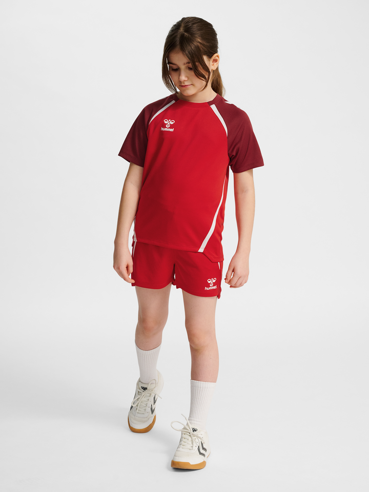 Tibor – dětský sportovní dres s krátkým rukávem – Červená – fotografie 2