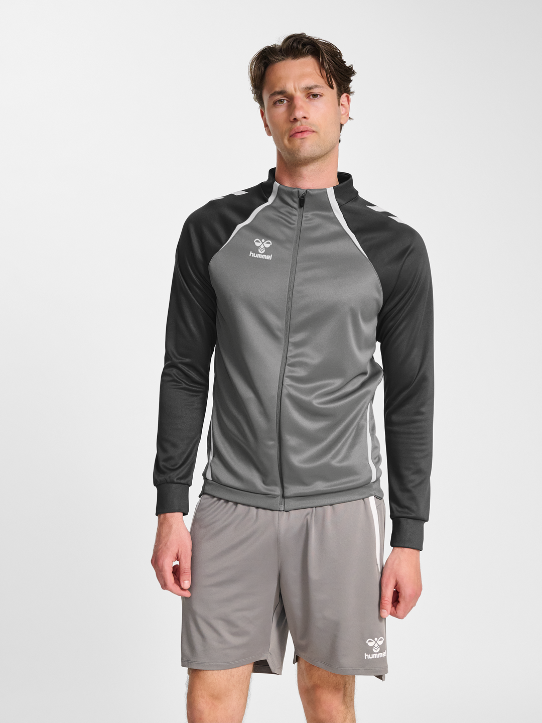 Richard – unisex sportovní mikina na zip – Šedá – fotografie 1