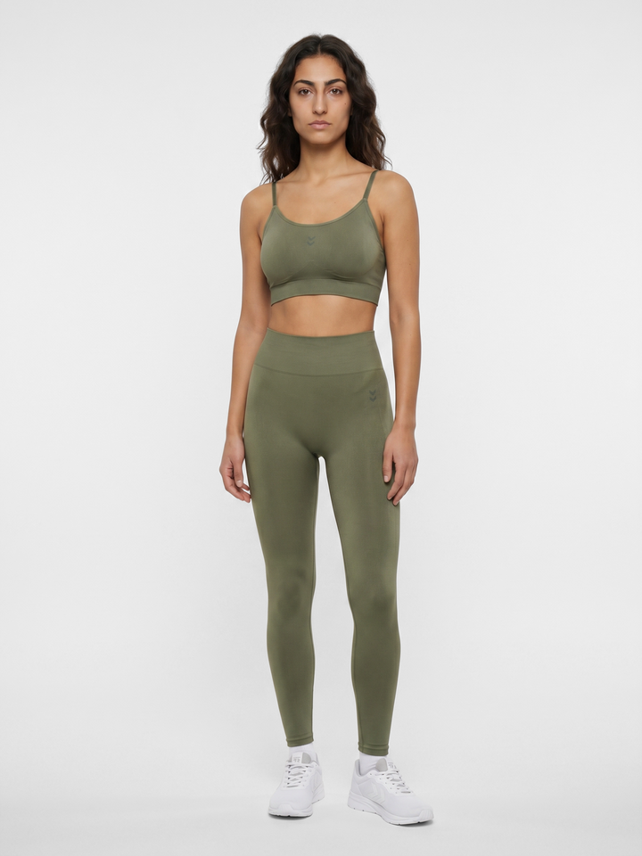 Karel – unisex bezešvé sportovní legíny – Zelená – fotografie 1