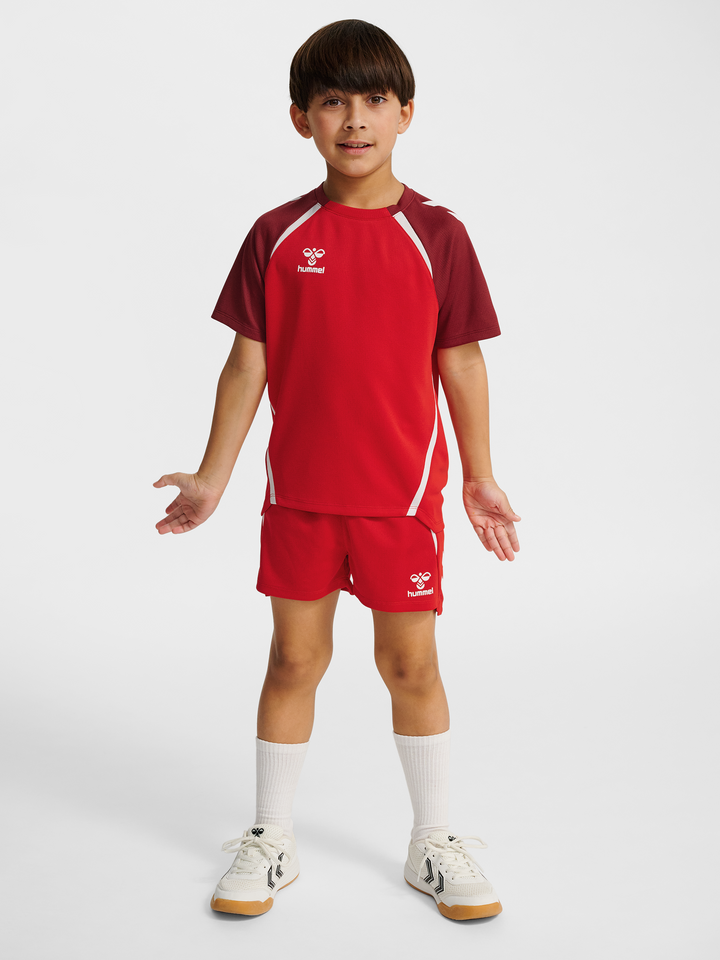 Tibor – dětský sportovní dres s krátkým rukávem – Červená – fotografie 3