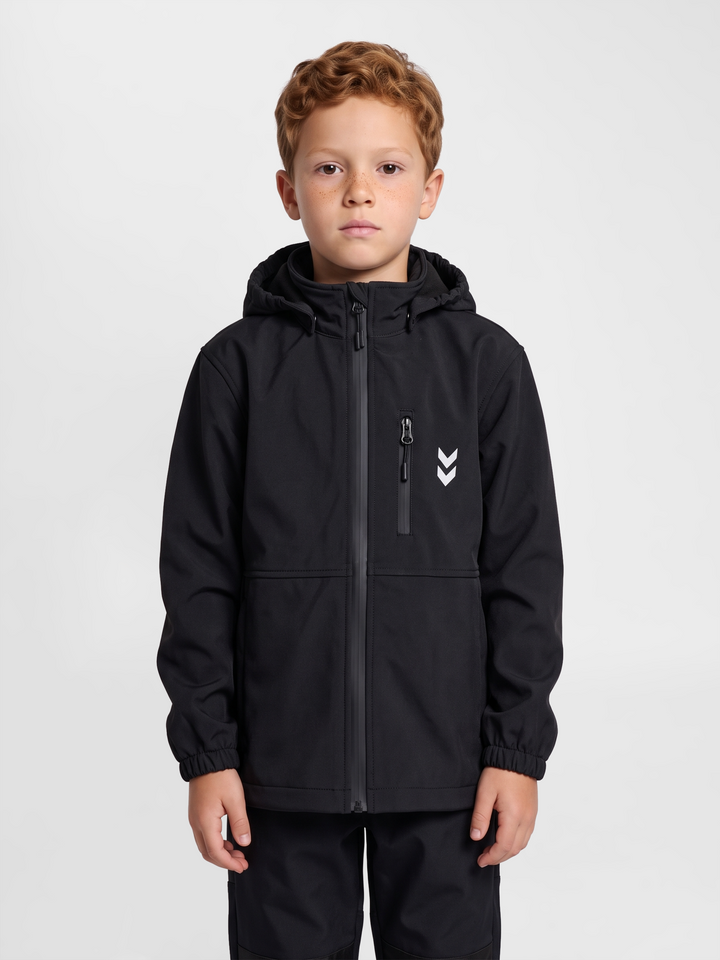 Julián – unisex softshellová bunda – Černá – fotografie 1