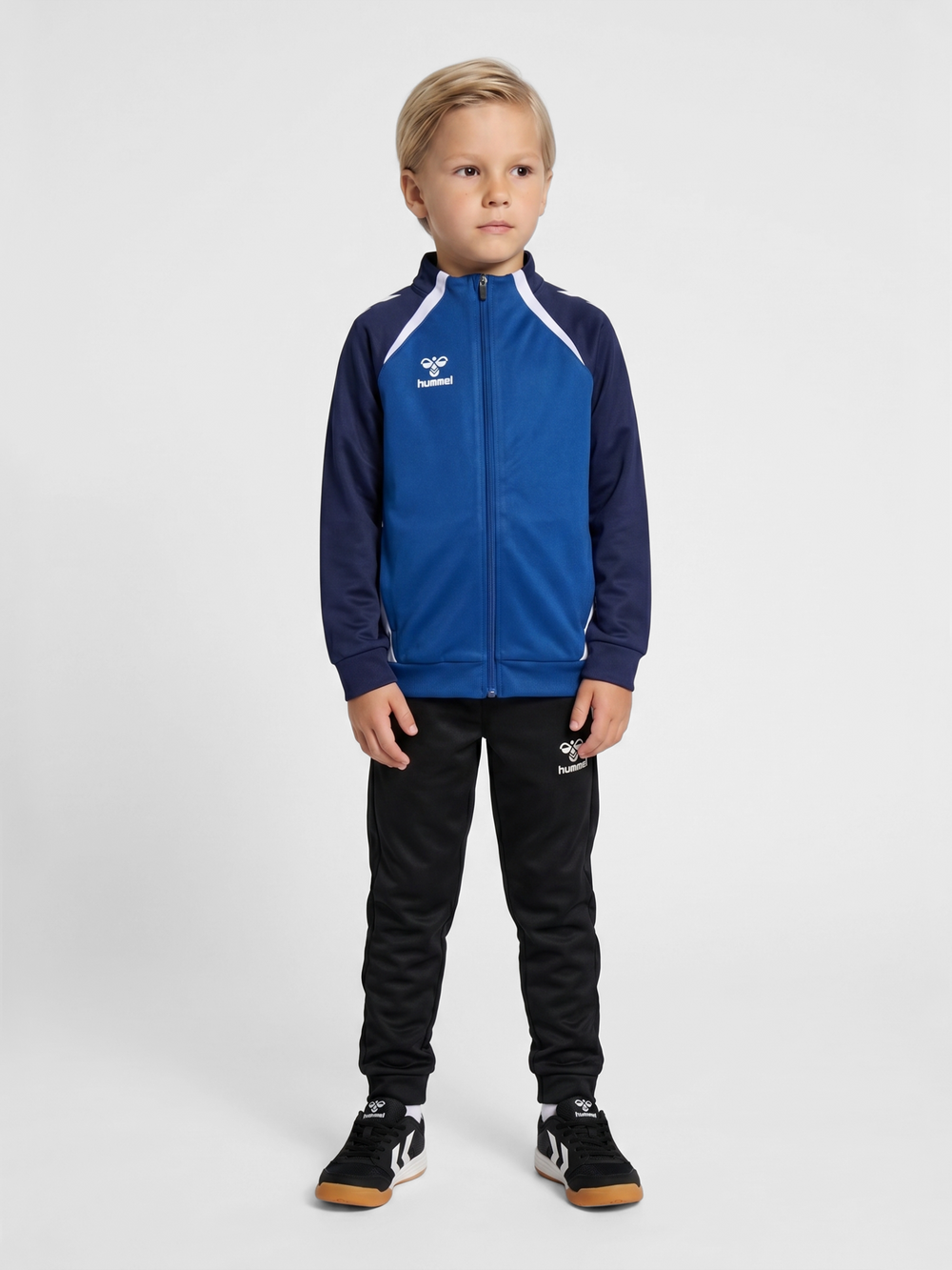 Cyril – dětská sportovní mikina na zip – Modrá – fotografie 2