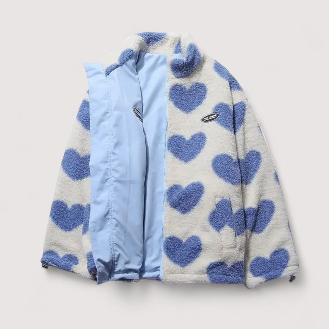 Ivana | Oboustranná bunda se srdíčky