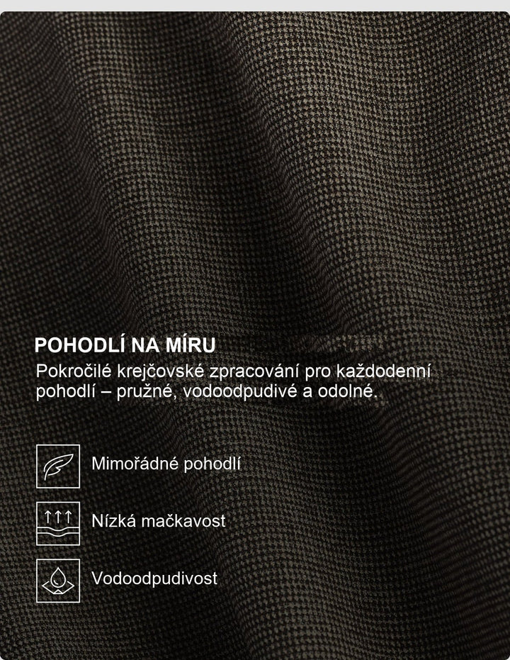 Ivo – pánské pružné společenské kalhoty – Stanfordské proužky – fotografie 4
