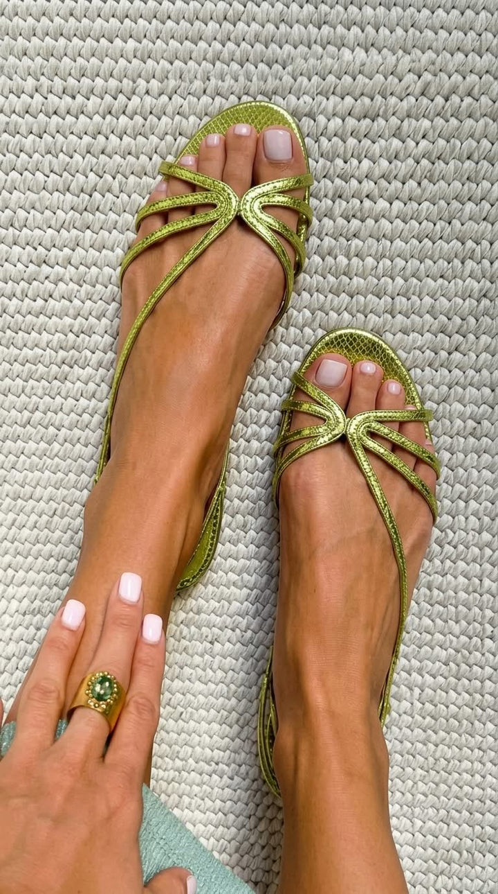 Hana | Elegantní zlaté letní sandály