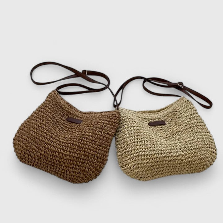 Tereza | Elegantní pletená kabelka – béžová