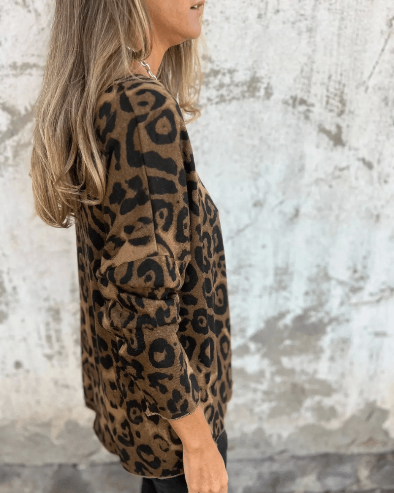 Beáta | Elegantní top s leopardím vzorem