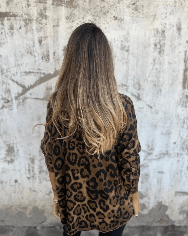 Beáta | Elegantní top s leopardím vzorem