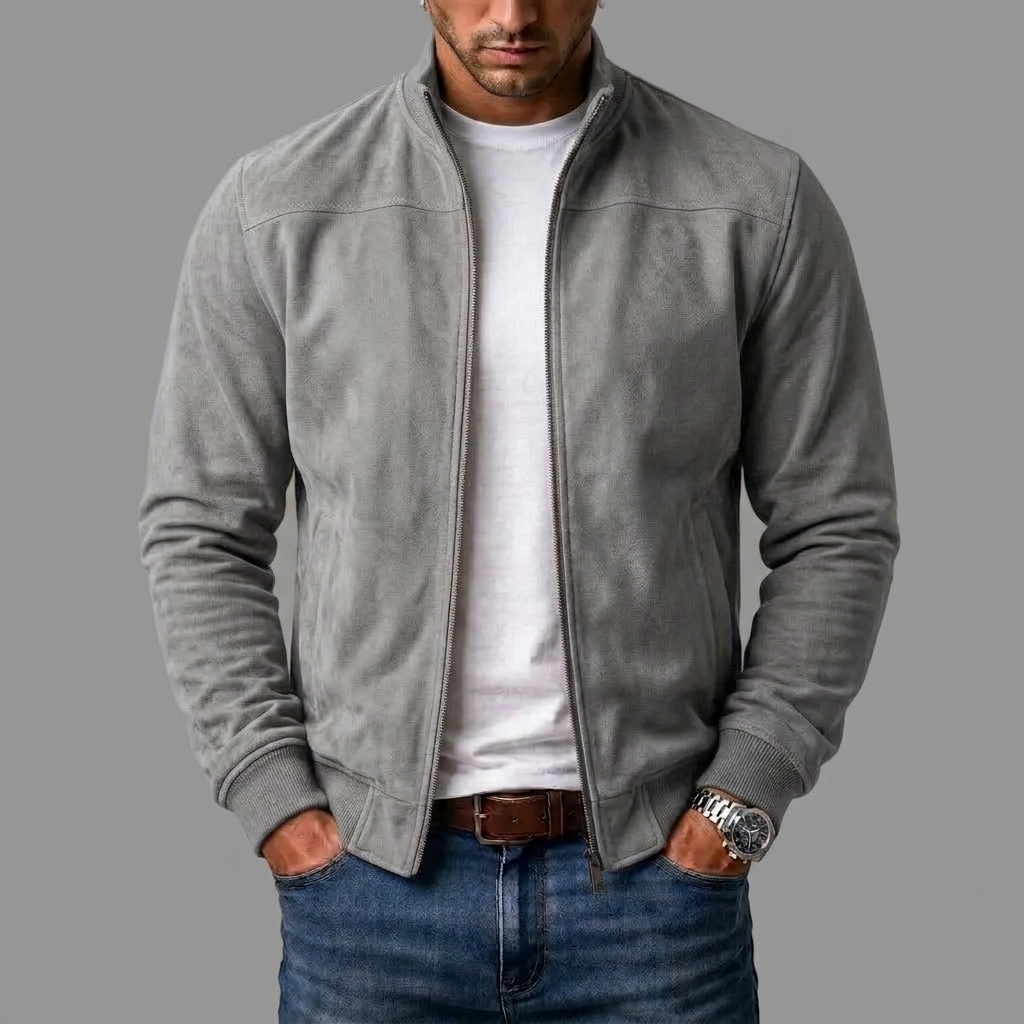 Rudolf | Elegantní pánský semišový bomber