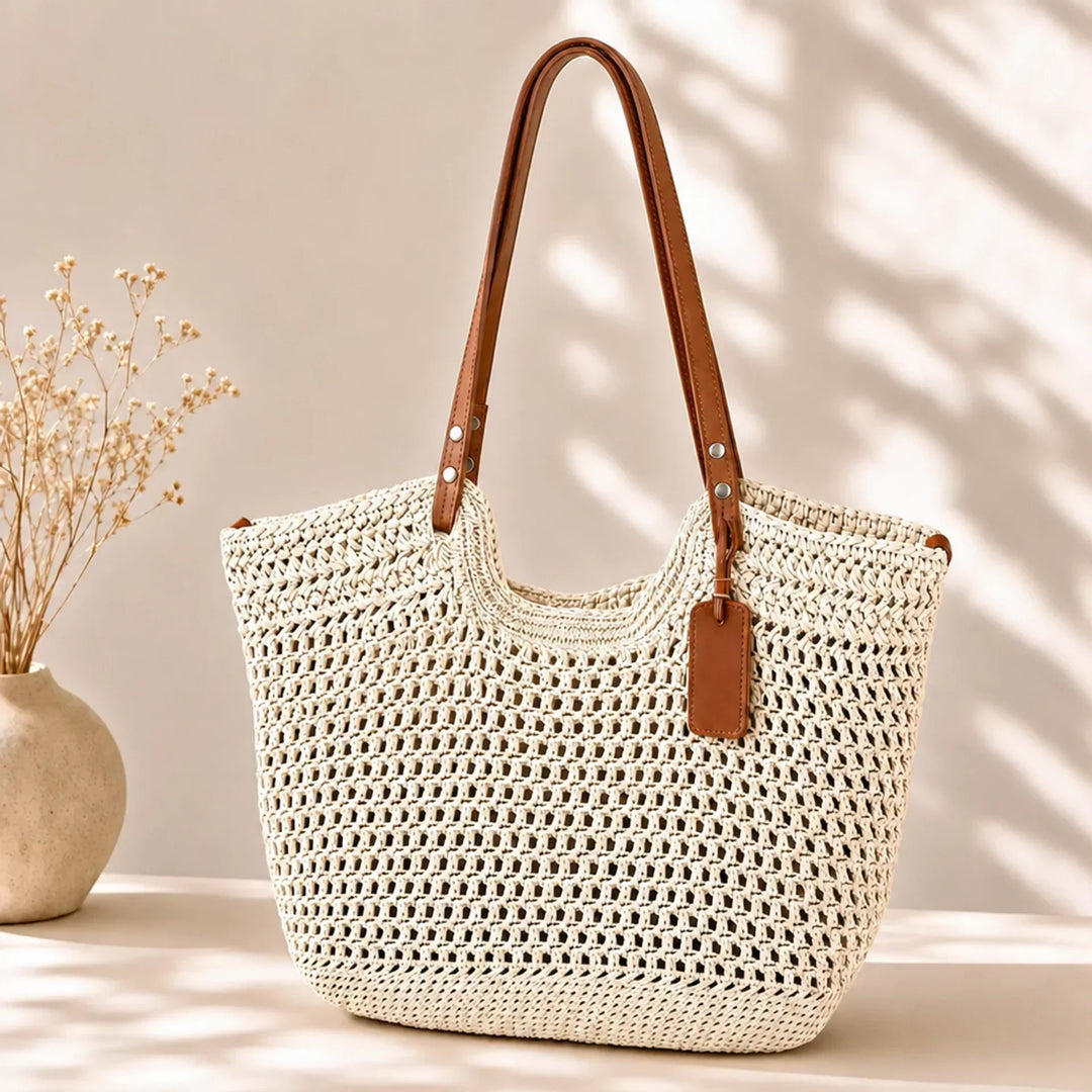 Hana | Ručně háčkovaná shopper taška – slonovinová
