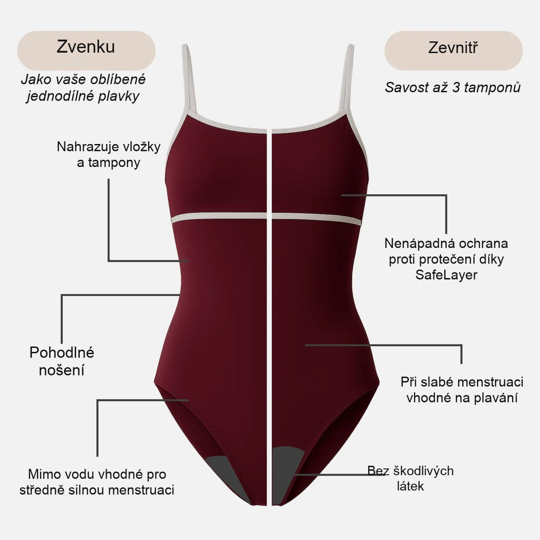 Alice – dámské jednodílné menstruační plavky
