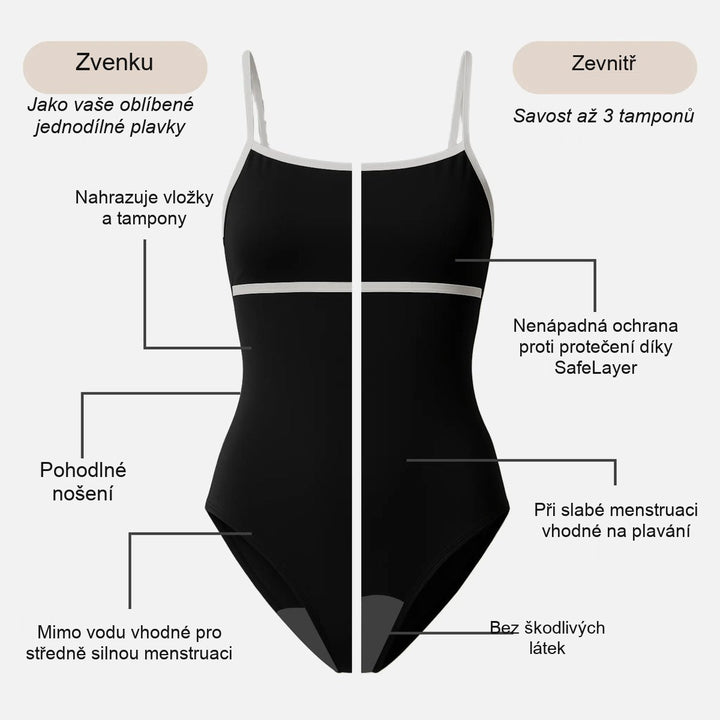 Alice – dámské jednodílné menstruační plavky