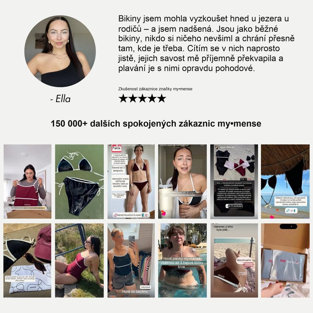 Běla – menstruační spodní díl plavek