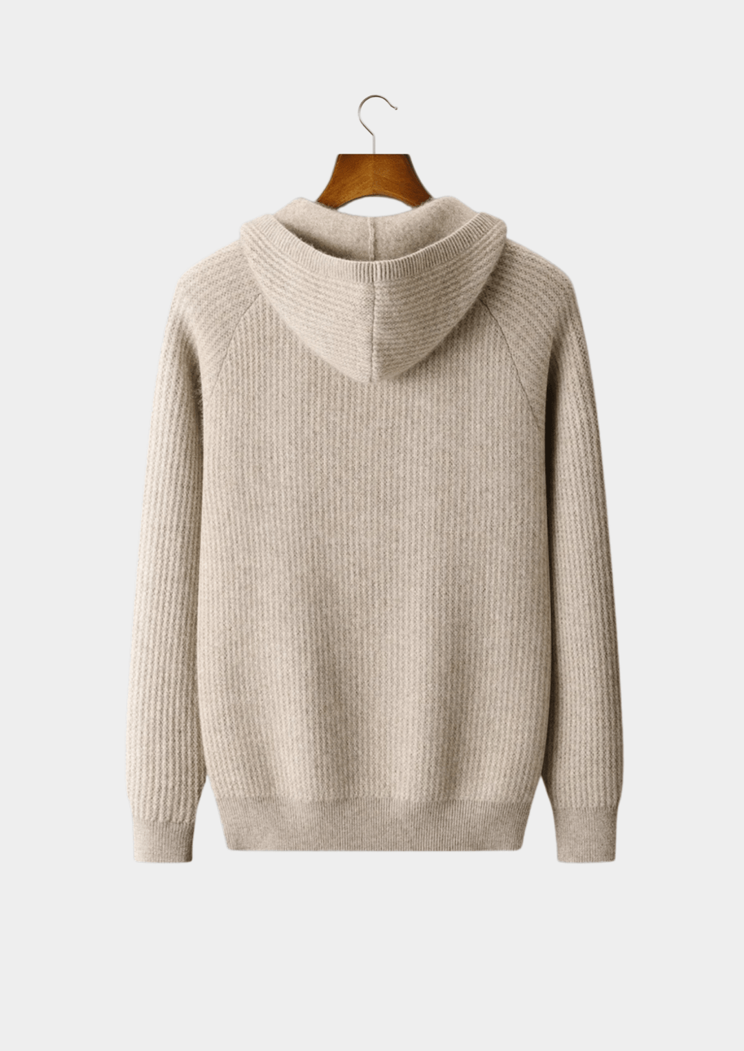 Lukáš | Merino mikina s kapucí na zip z extra jemné vlny