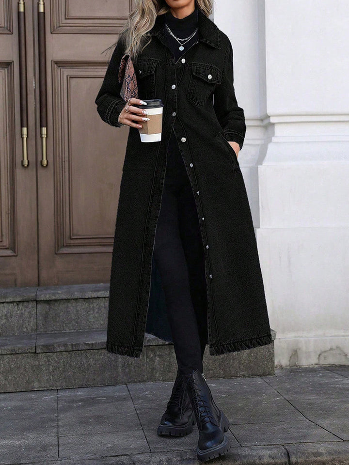 Zuzana | Stylová dlouhá džínová bunda
