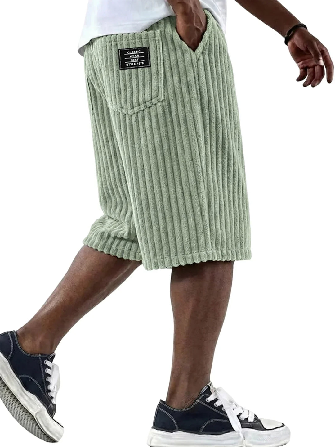 Daniel | Manšestrové šortky s výšivkou